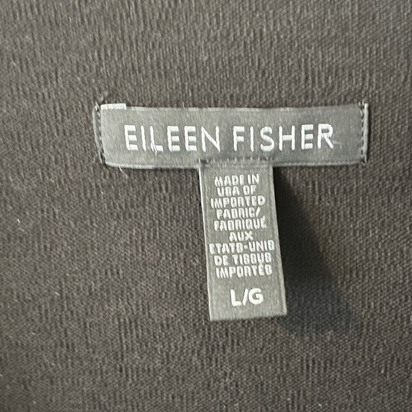 Eileen Fisher Black Crepe Button Front Blazer Jacket Size Large - Picture 5 of 9